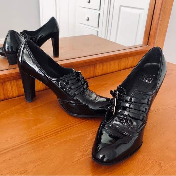 Stuart Weitzman Patent Leather Buckle Heels - Picture 3 of 10